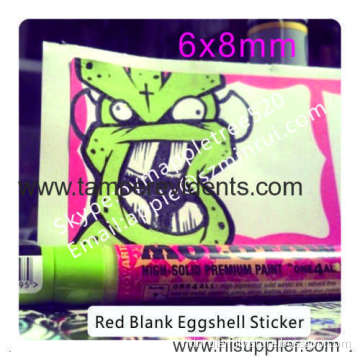 Destructible Egg Shell Sticker With Red Borders For Cool Handwriting 